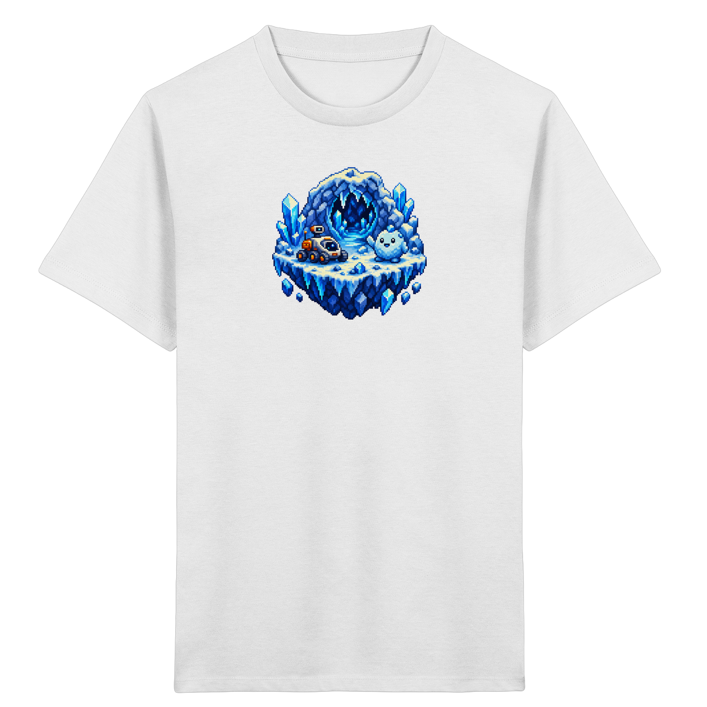 Abenteuerliches Pixel Eis-Geist T-Shirt - Kinder Bio T-Shirt