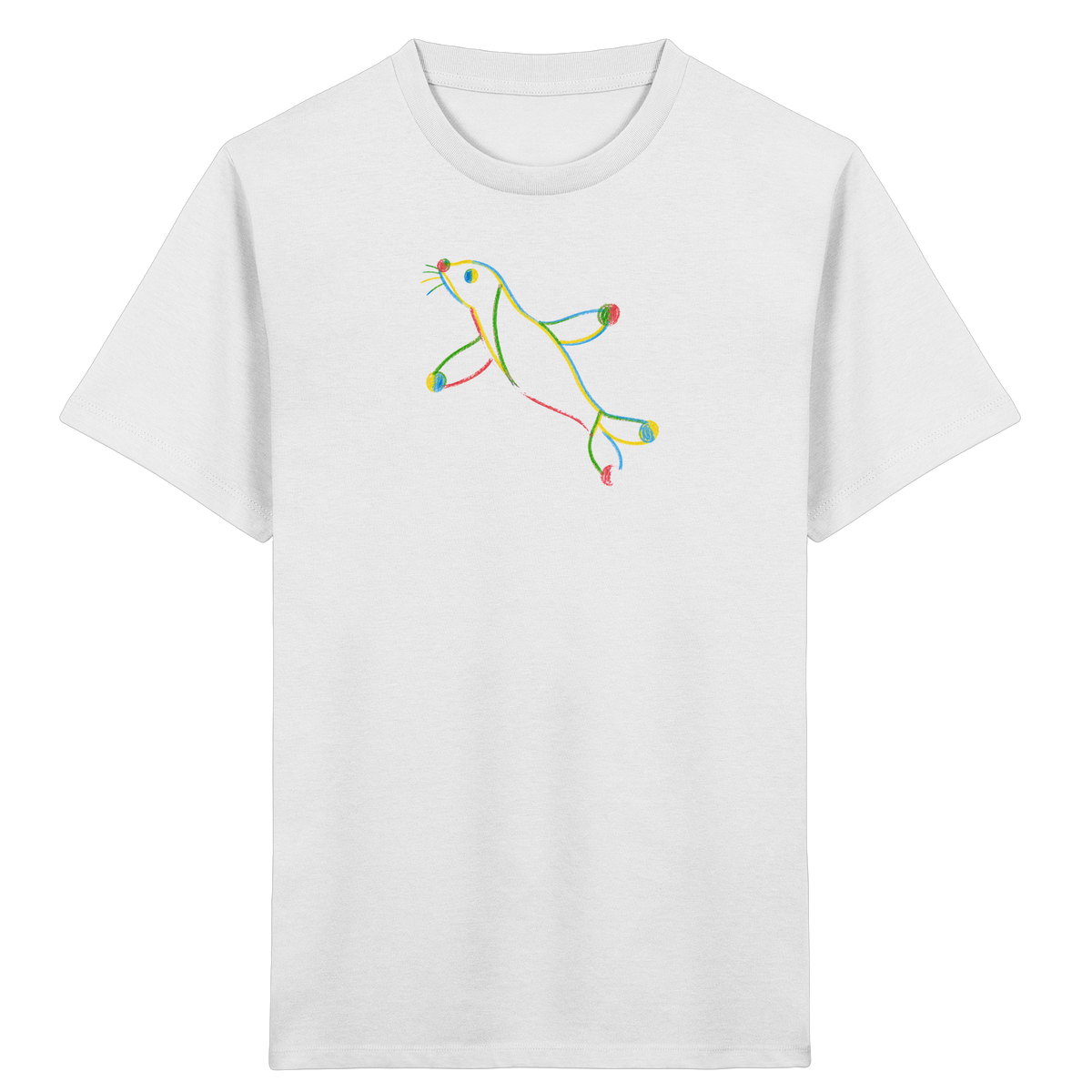 Bunte Farbpunkt Robbe Kinder - Kinder Bio T-Shirt