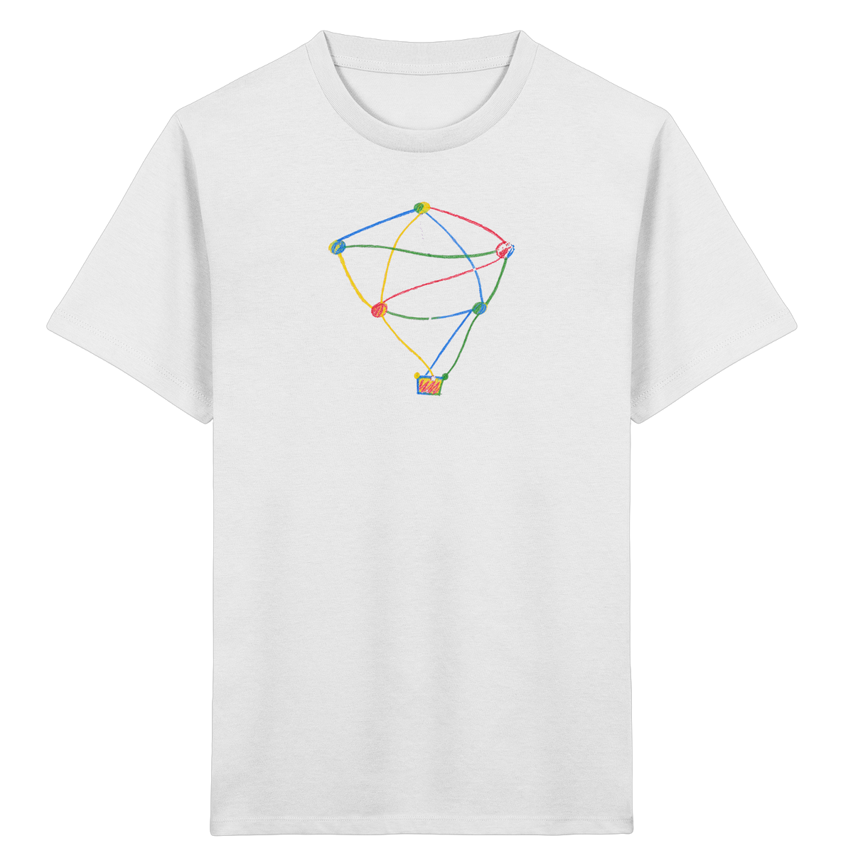 Farbpunkt Heißluftballon Kinder Shirt - Kinder Bio T-Shirt