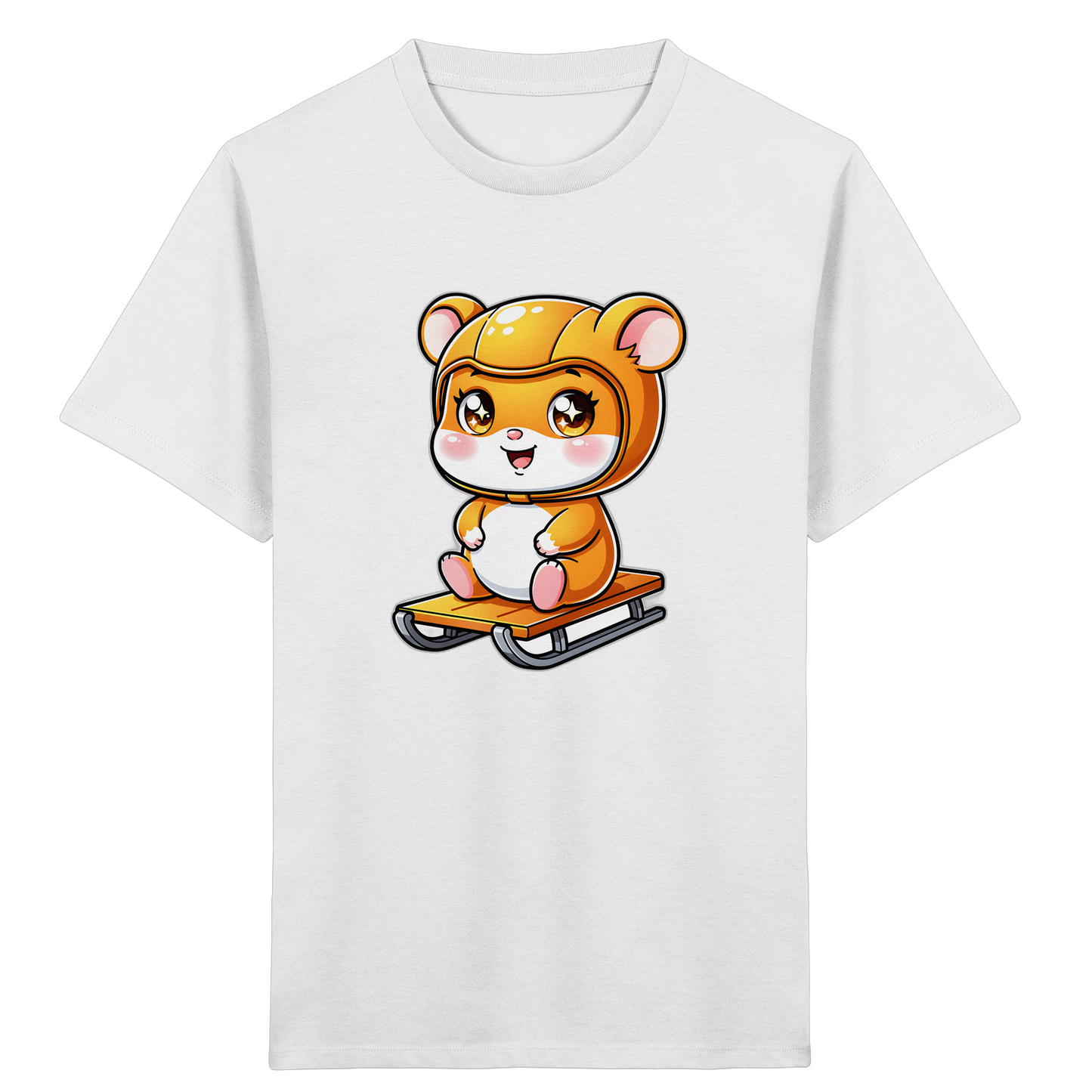 Hamster Schlittenfahrt: Cartoon T-Shirt