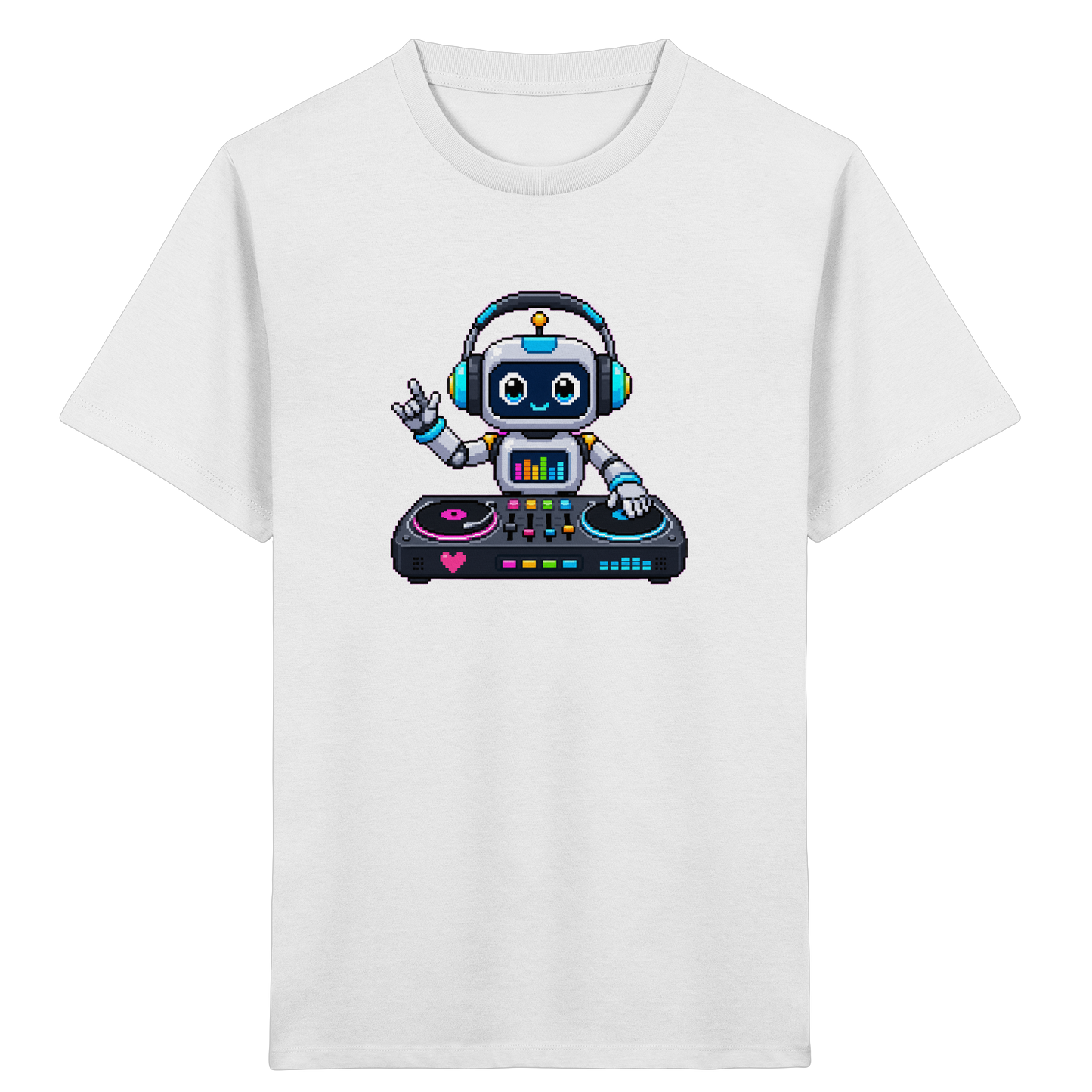 Pixel Roboter DJ: Buntes Kinder T-Shirt - Kinder T-Shirt