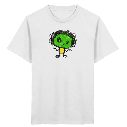 Kritzelkopf mit Zopfkranz - Kinder Bio T-Shirt