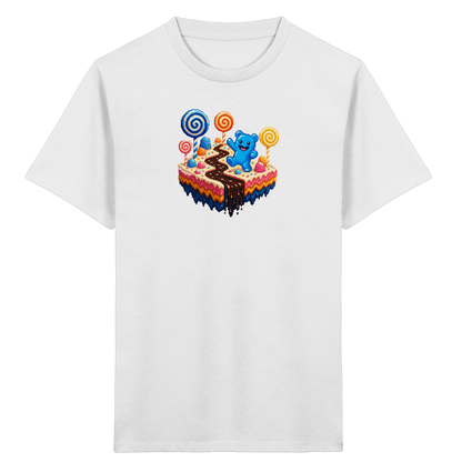 Pixel Gummibärchen auf süßer Insel - Kinder Bio T-Shirt