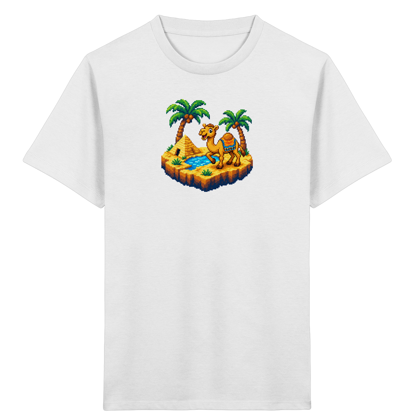 Verspieltes Pixel-Art Kamel Kinder T-Shirt - Kinder Bio T-Shirt