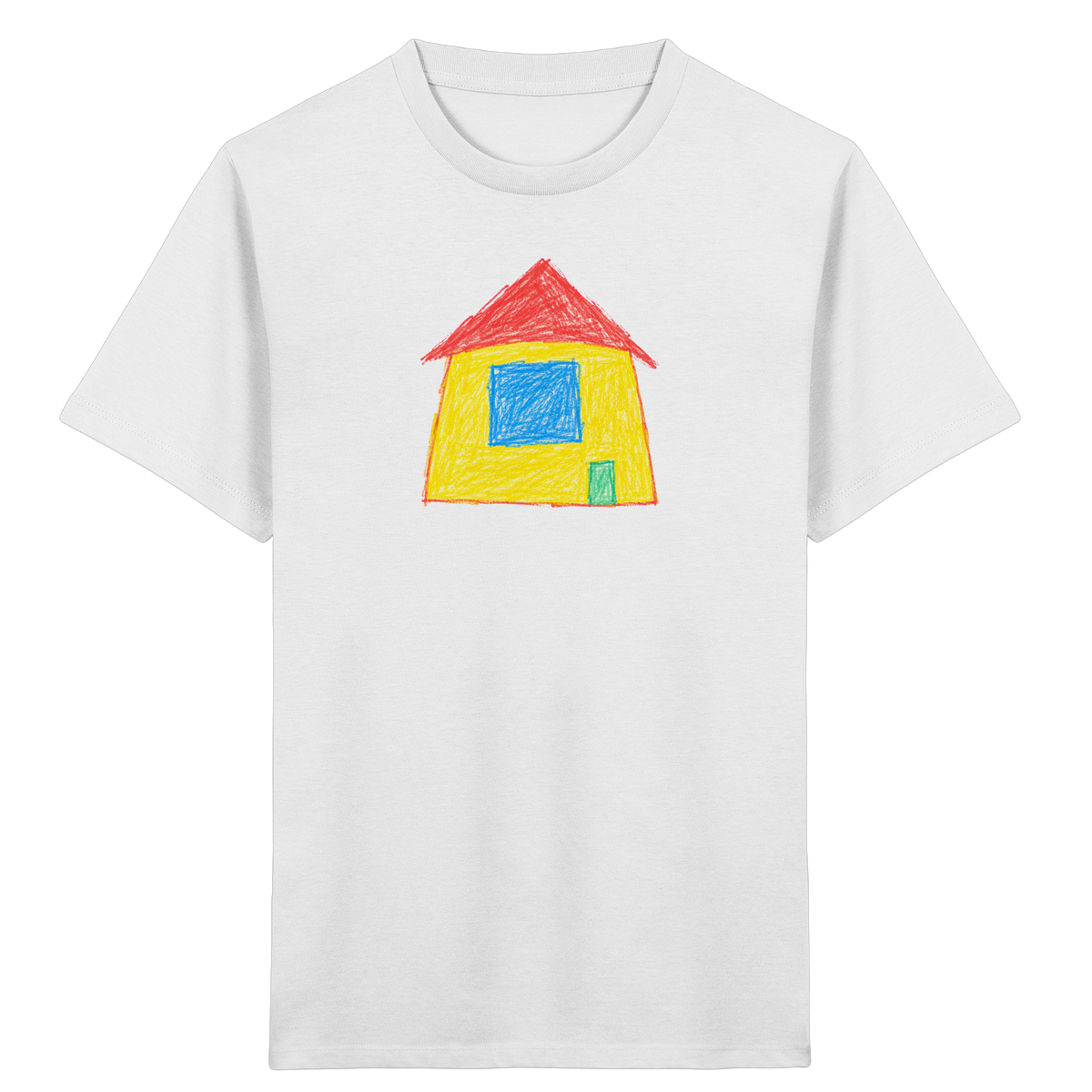 Sonnengelbes Giebelhaus Kinder T-Shirt - Kinder Bio T-Shirt