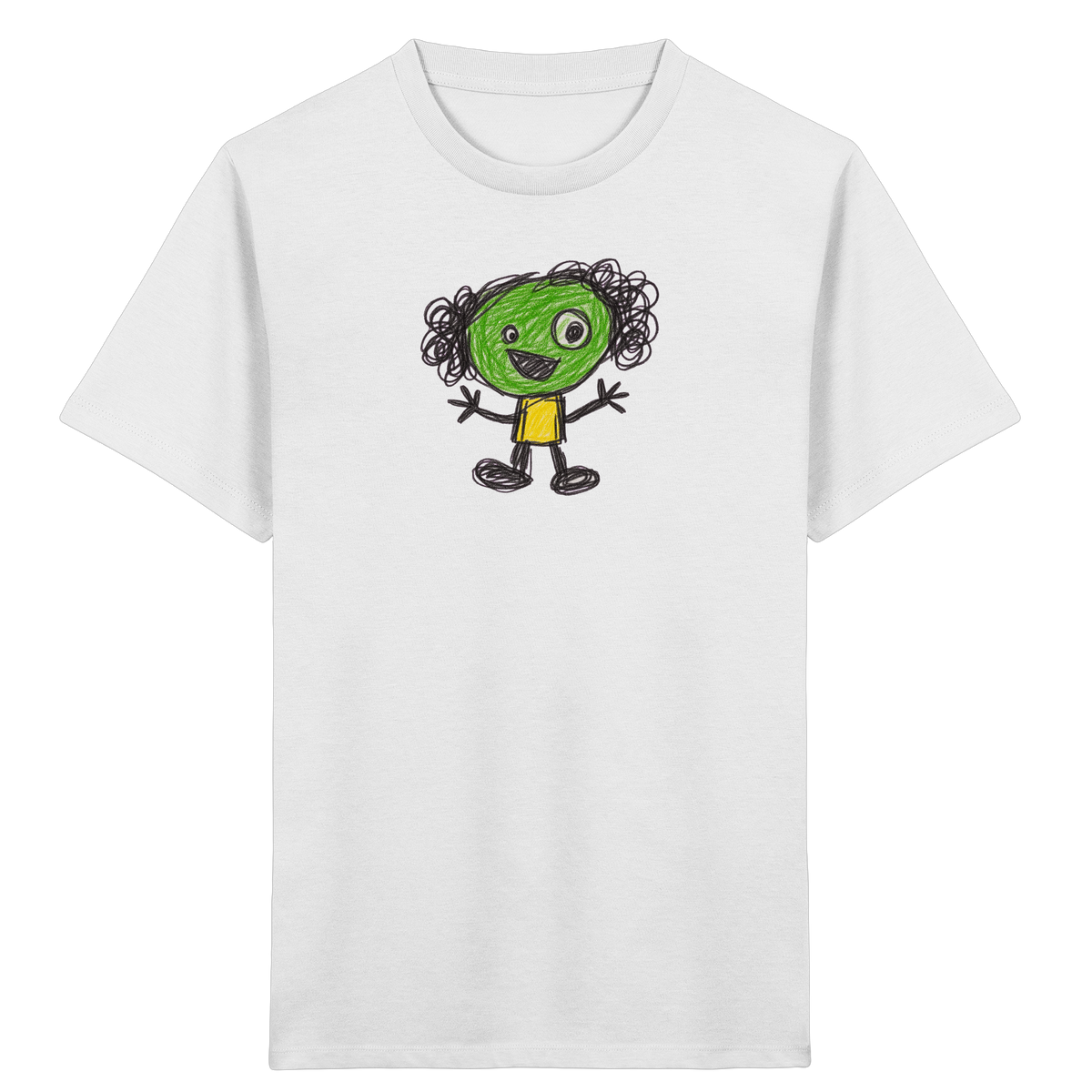 Kritzelkopf mit Ringellocken - Kinder Bio T-Shirt