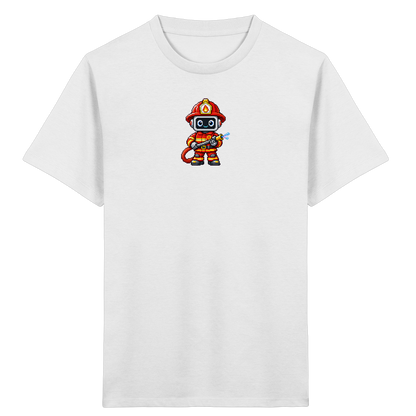 Pixel-Feuerwehrmann: Roboter-Action-T-Shirt - Kinder T-Shirt