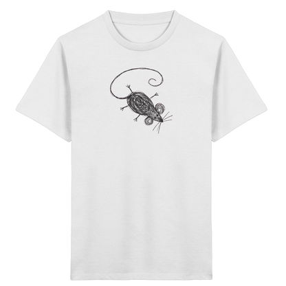 Maus von oben Kinderzeichnung - Kinder Bio T-Shirt