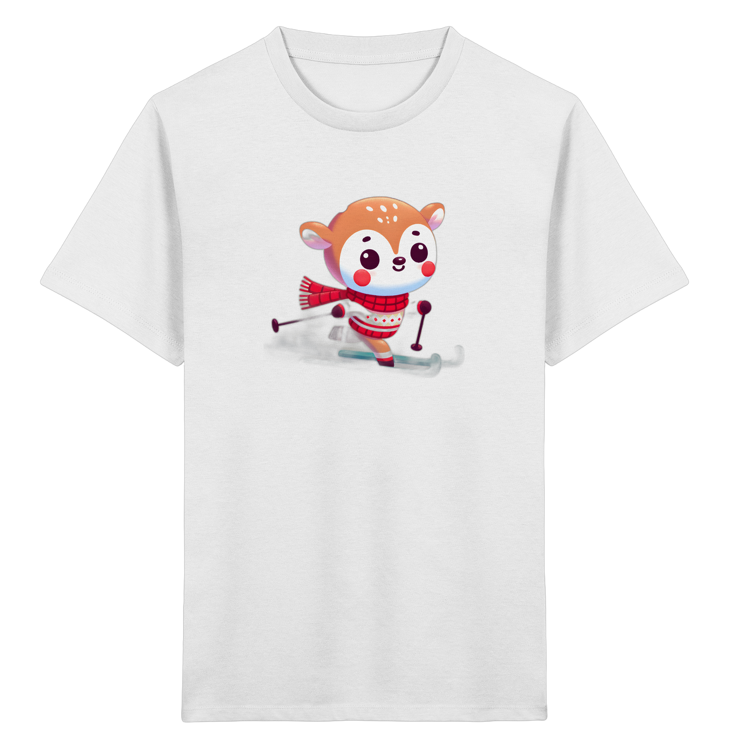 Niedliches Rehkitz auf Skiern T-Shirt