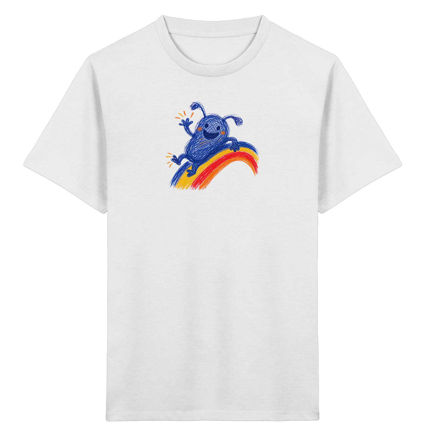 Regenbogenracker Kritzelmonster Kinder Shirt - Kinder Bio T-Shirt
