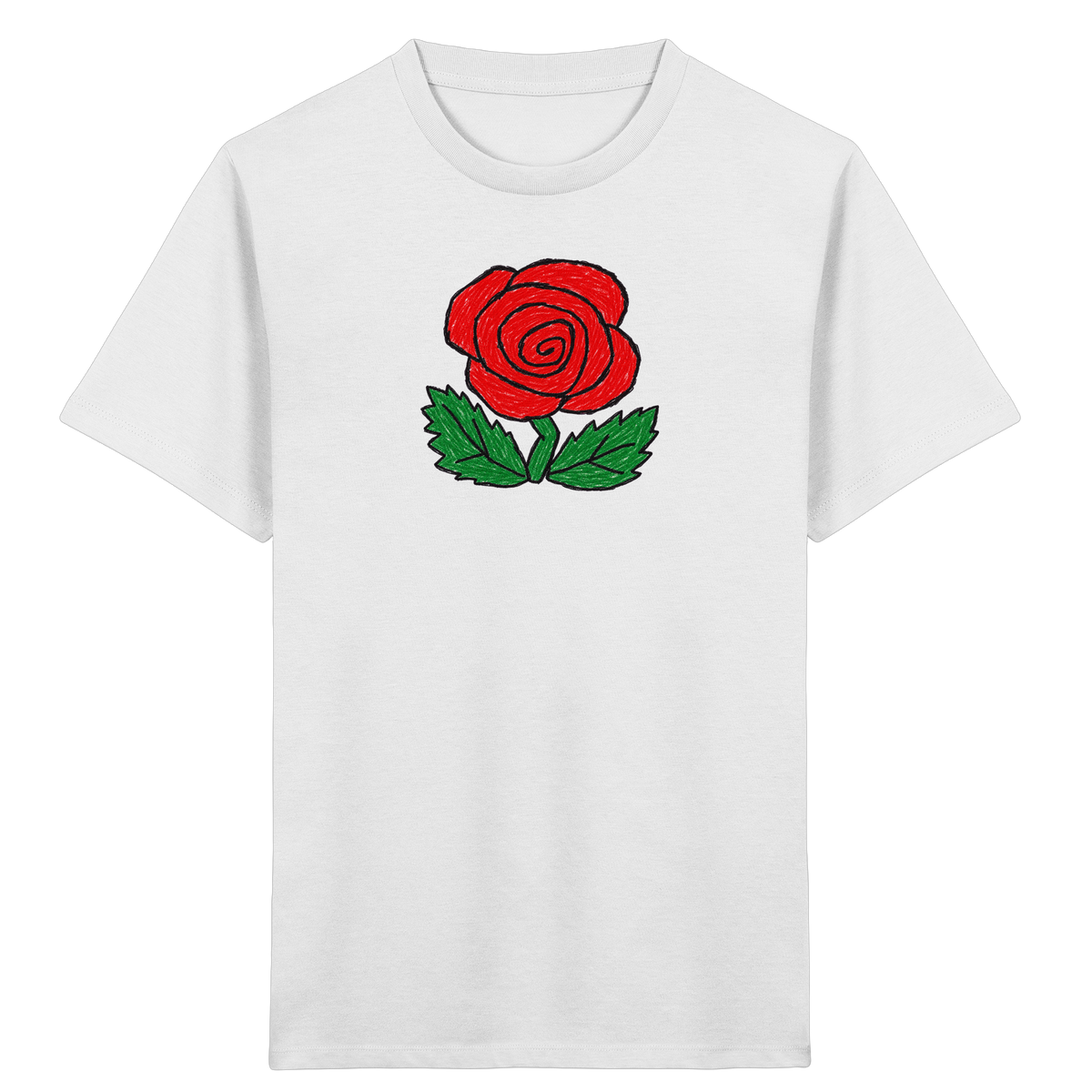 Kritzel-Rose Kinder T-Shirt - Kinder Bio T-Shirt