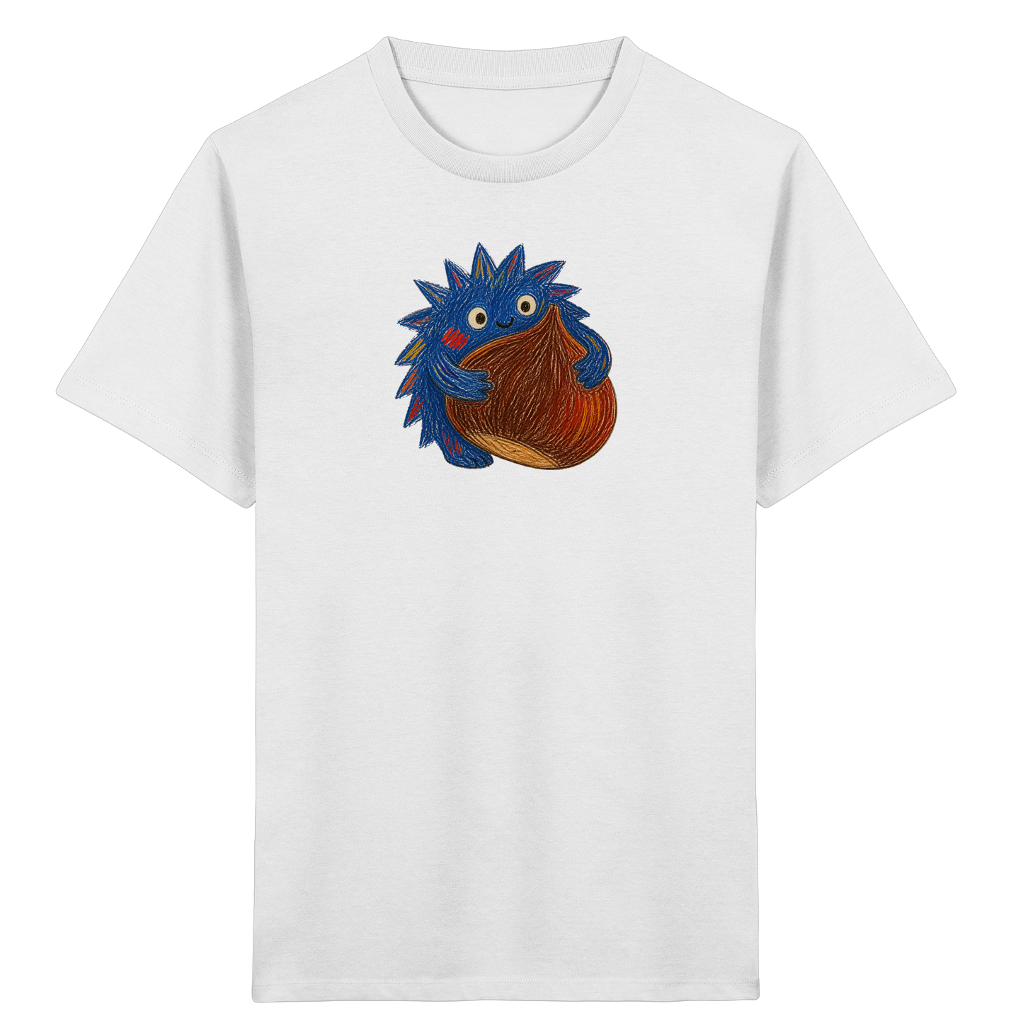 Kastanienknirps umarmt Kastanie - Kinder Bio T-Shirt