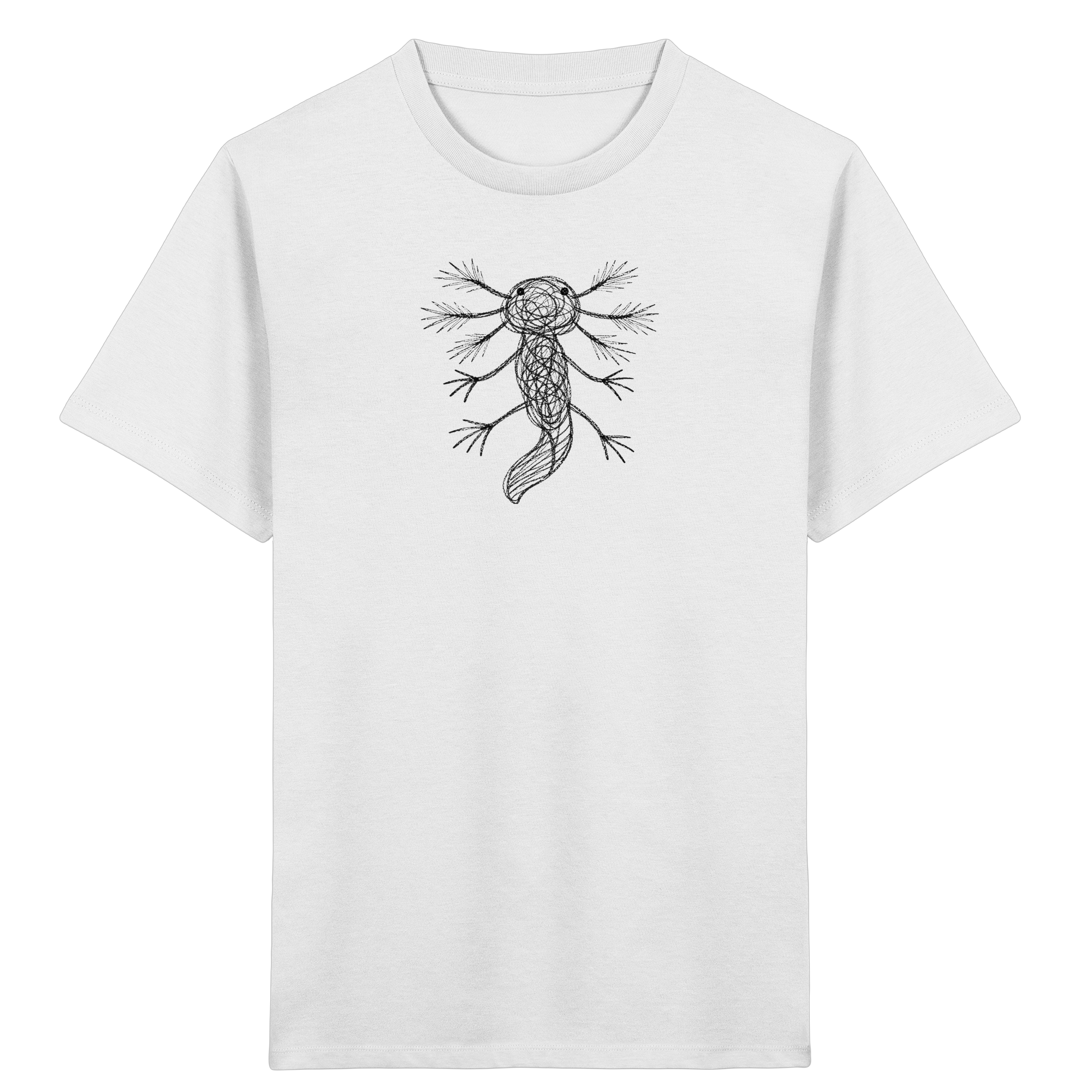 Axolotl von oben gezeichnet