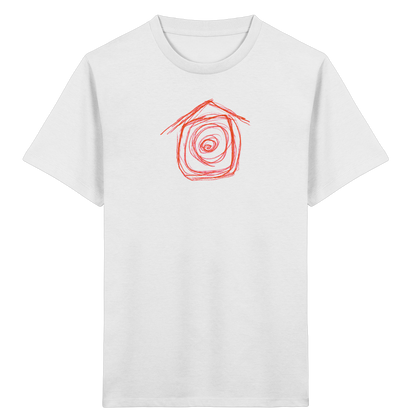 Mandarinenoranges Spiralenhaus Kinder T-Shirt - Kinder Bio T-Shirt