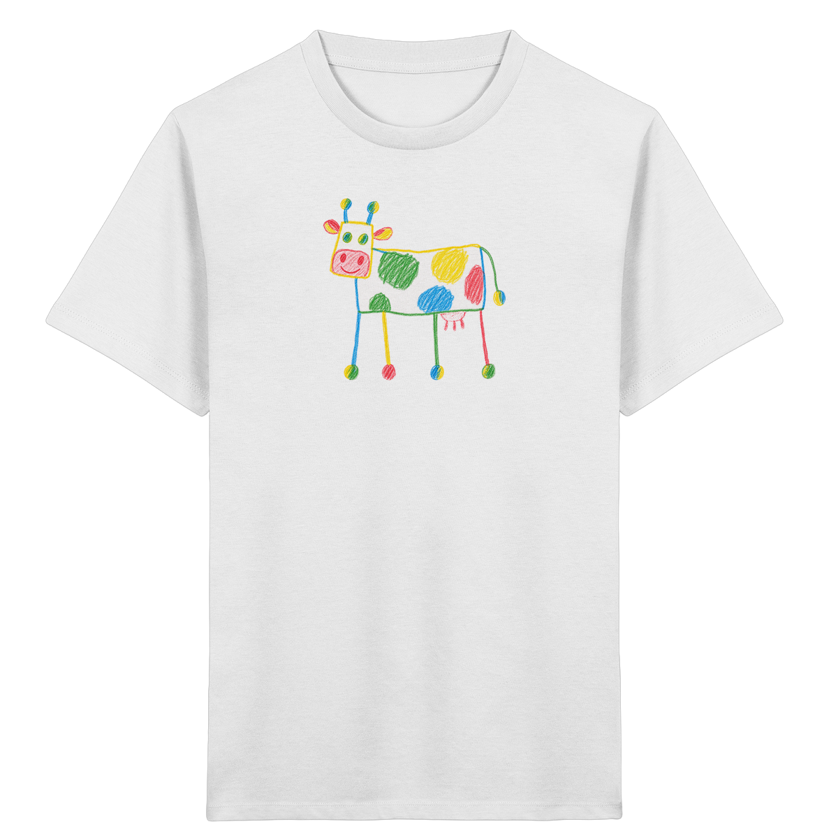 Bunte Farbpunkt Kuh - Kinder Bio T-Shirt