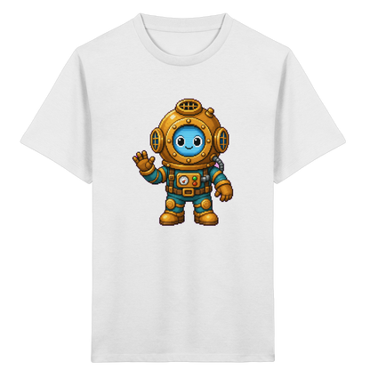 Pixel-Taucher: Goldener Helm Kinder T-Shirt - Kinder Bio T-Shirt