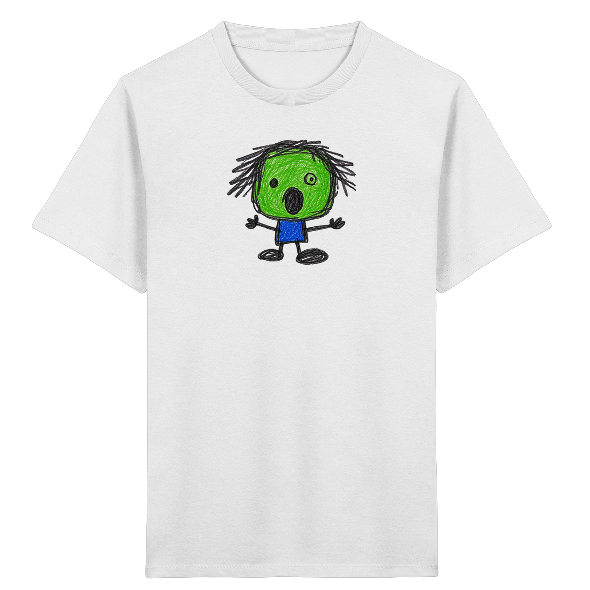 Kritzelkopf beim Staunen - Kinder Bio T-Shirt