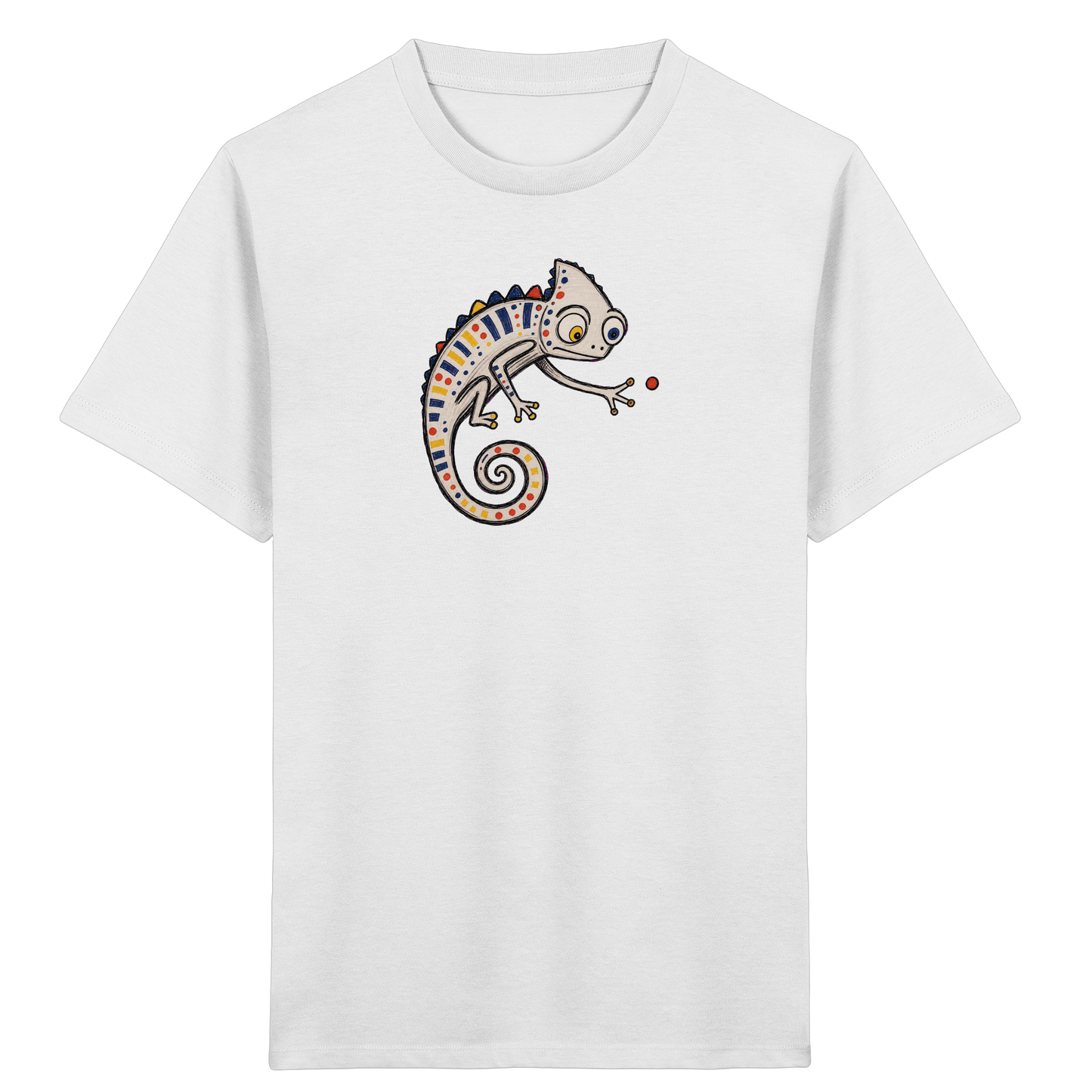 Verspieltes Chamäleon Kinder T-Shirt bunt - Kinder Bio T-Shirt