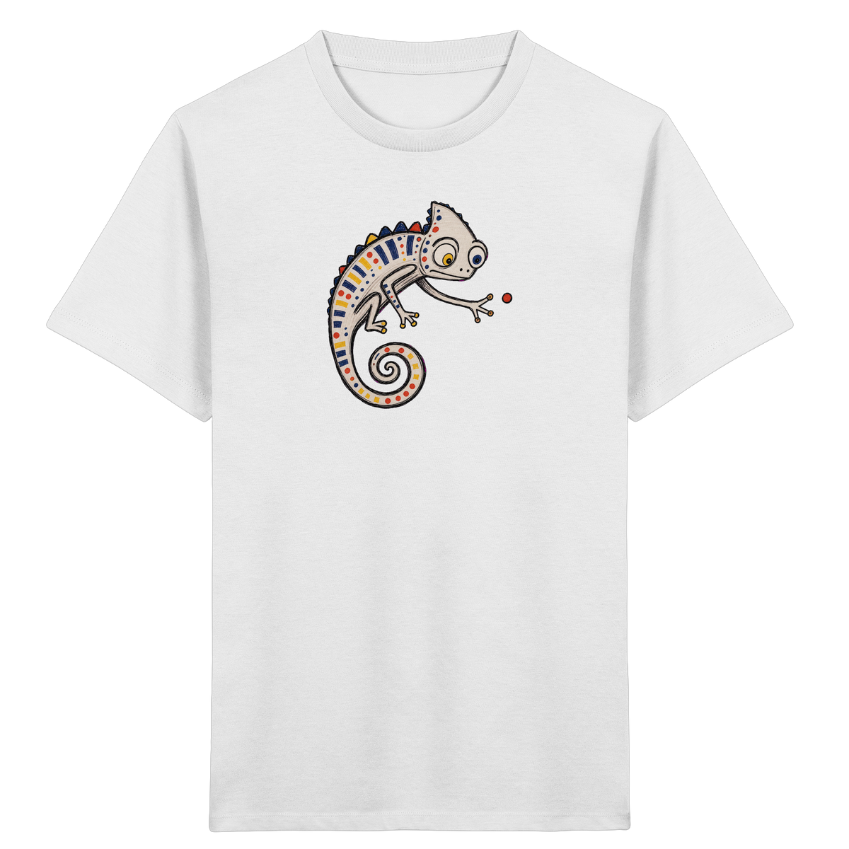 Verspieltes Chamäleon Kinder T-Shirt bunt - Kinder Bio T-Shirt