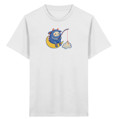 Kleiner Wolkenangler auf Mondsichel - Kinder Bio T-Shirt