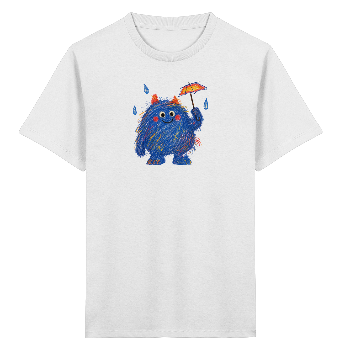 Regenschirmzottel im Regen - Kinder Bio T-Shirt