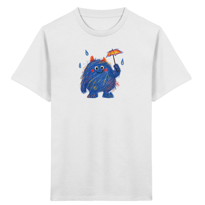Regenschirmzottel im Regen - Kinder Bio T-Shirt