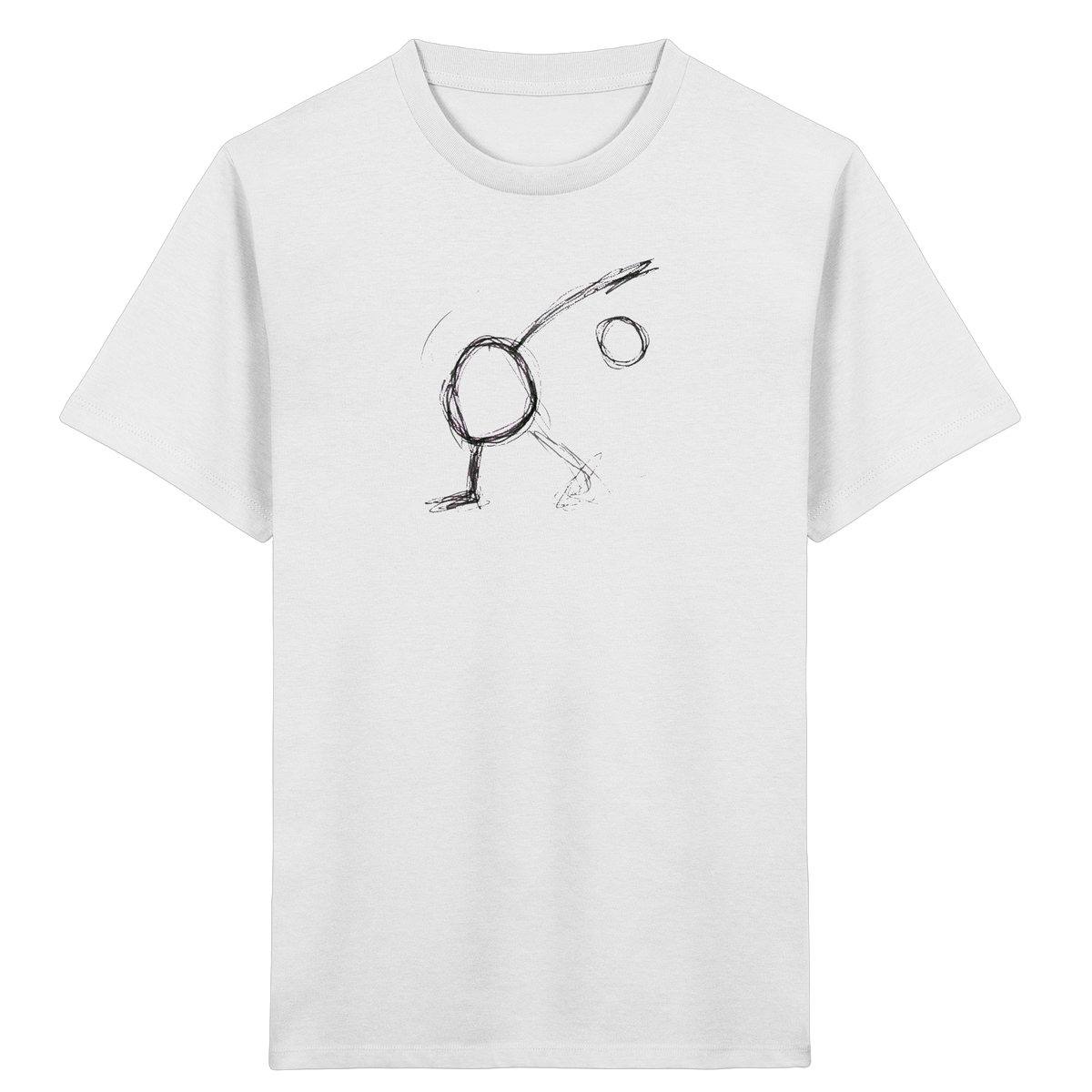 Schwarzer Linienmensch Kinder T-Shirt - Kinder Bio T-Shirt