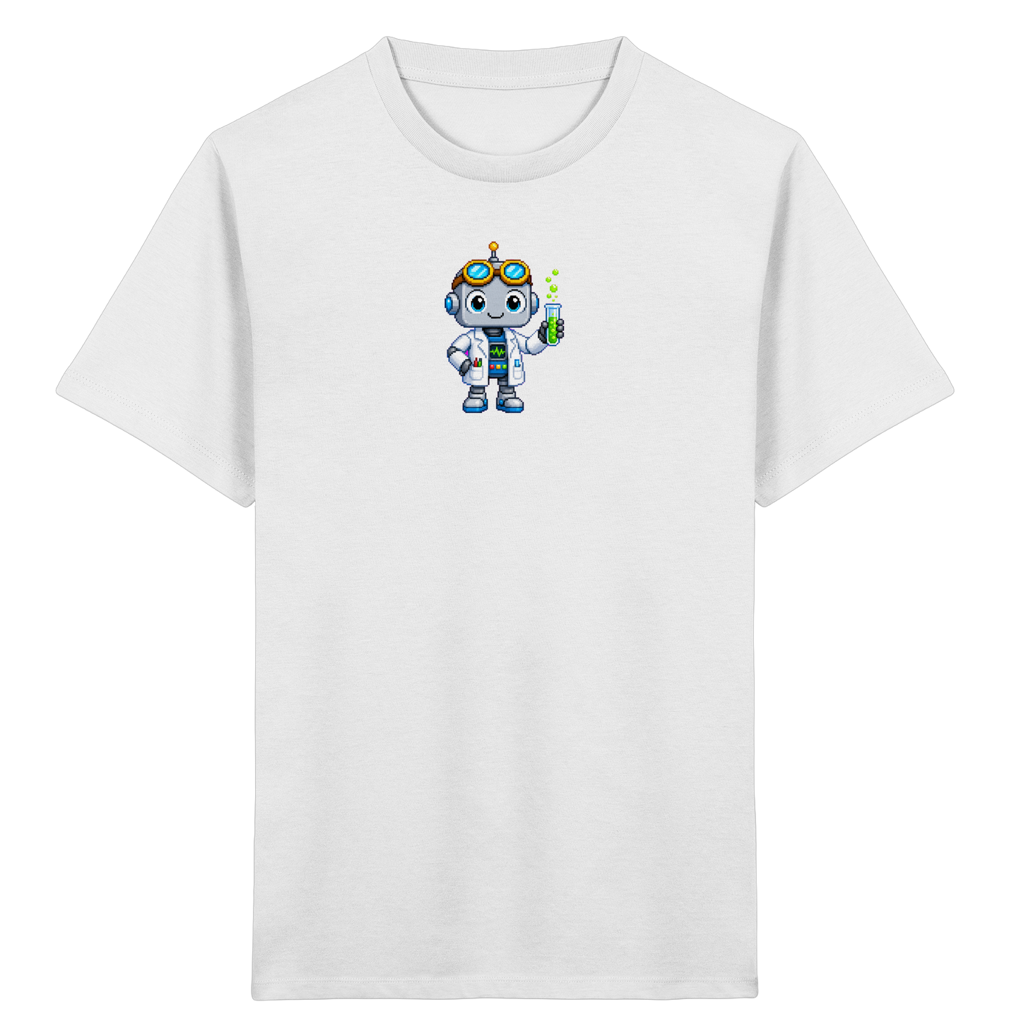 Pixel Roboter Wissenschaftler: Fröhliches Kinder T-Shirt - Kinder T-Shirt