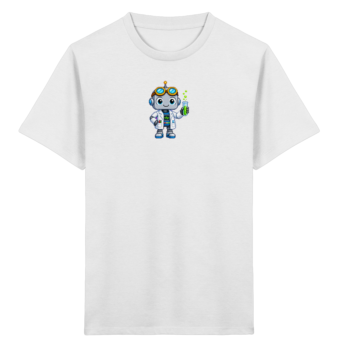 Pixel Roboter Wissenschaftler: Fröhliches Kinder T-Shirt - Kinder T-Shirt