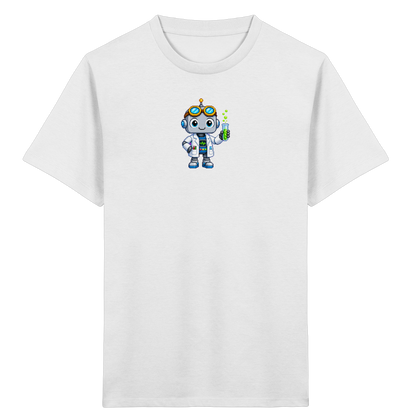 Pixel Roboter Wissenschaftler: Fröhliches Kinder T-Shirt - Kinder T-Shirt