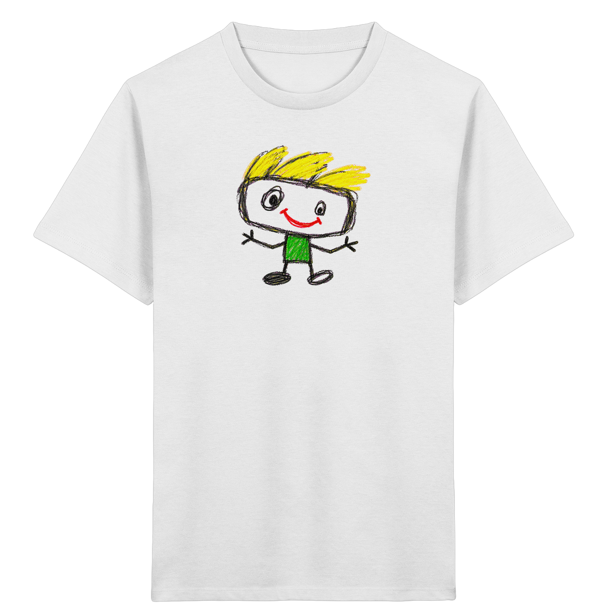 Kritzelkopf mit Windhaar - Kinder Bio T-Shirt