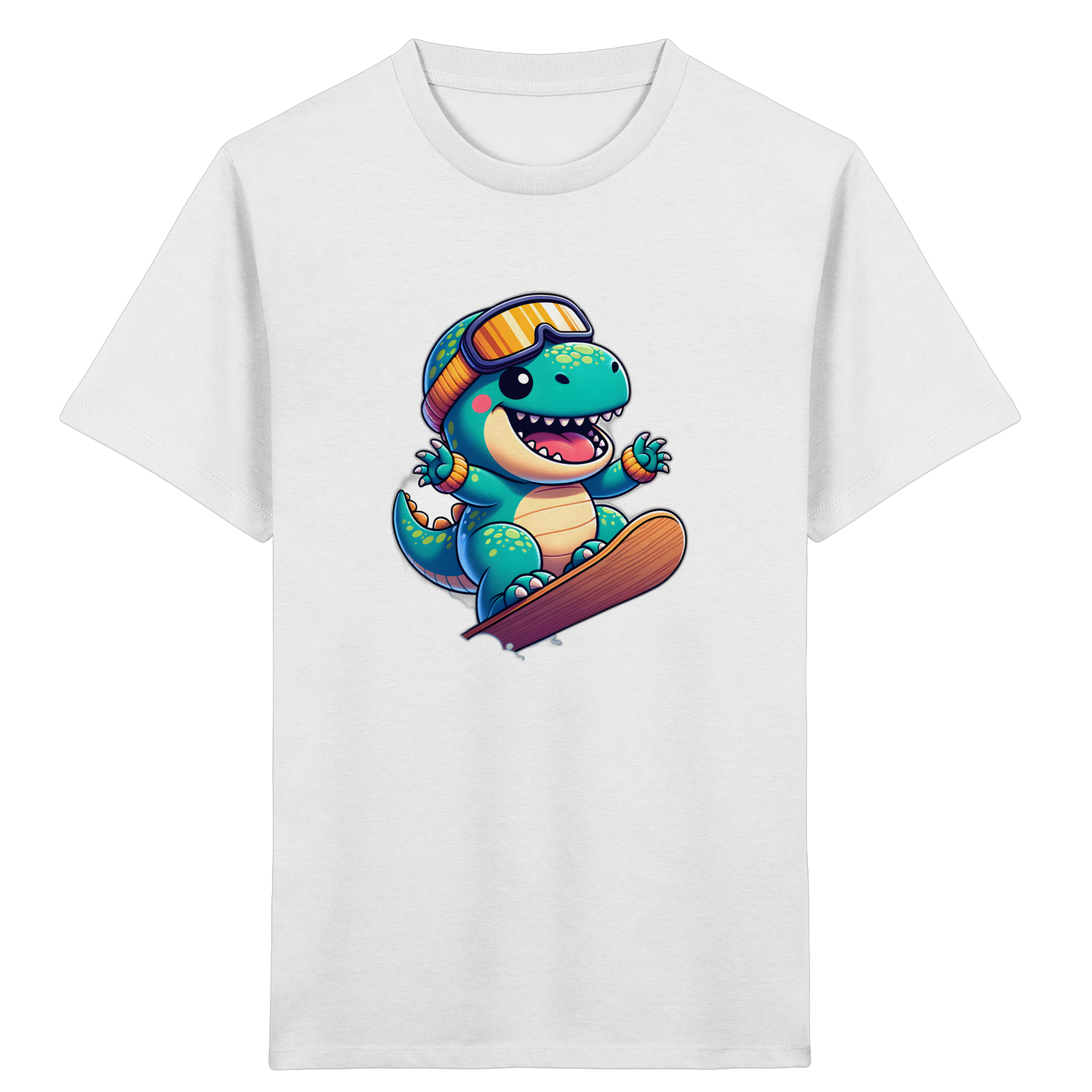 Dino Snowboard T-Shirt: Abenteuer pur!