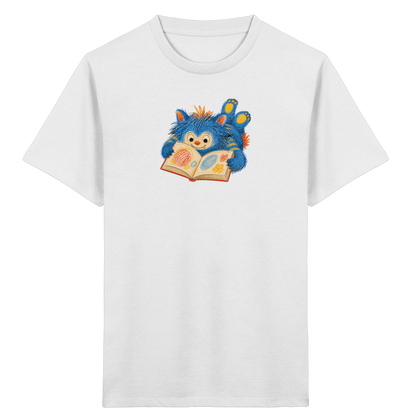 Bücherwurm Monster liest Bilderbuch - Kinder Bio T-Shirt