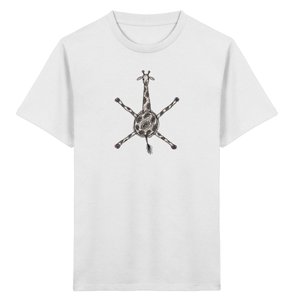 Giraffe von oben gezeichnet - Kinder Bio T-Shirt
