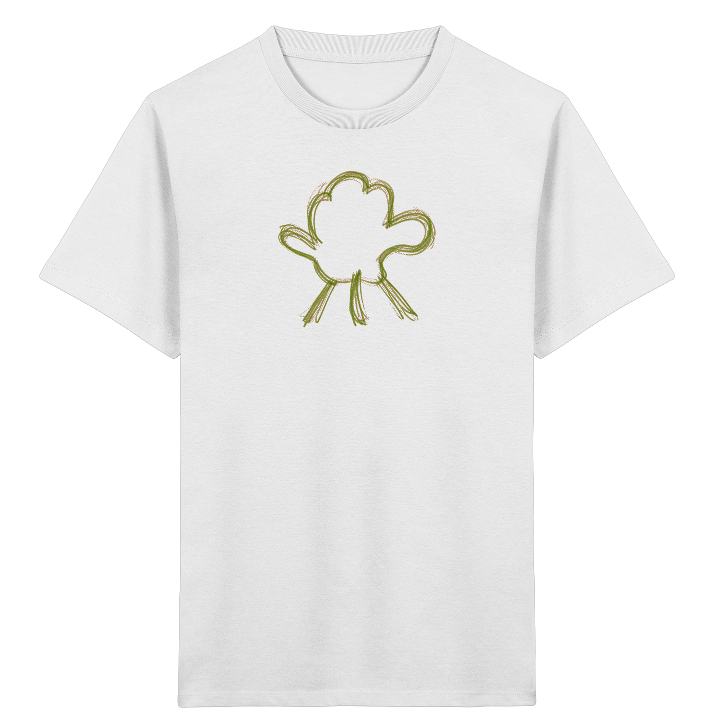 Olivgrüne Wolkenfigur Kinder Shirt - Kinder Bio T-Shirt