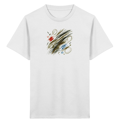 Künstlerisches T-Shirt mit Kritzelgrafik Design - Kinder Bio T-Shirt