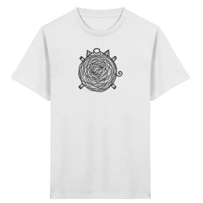 Schwein von oben Kritzelmotiv - Kinder Bio T-Shirt