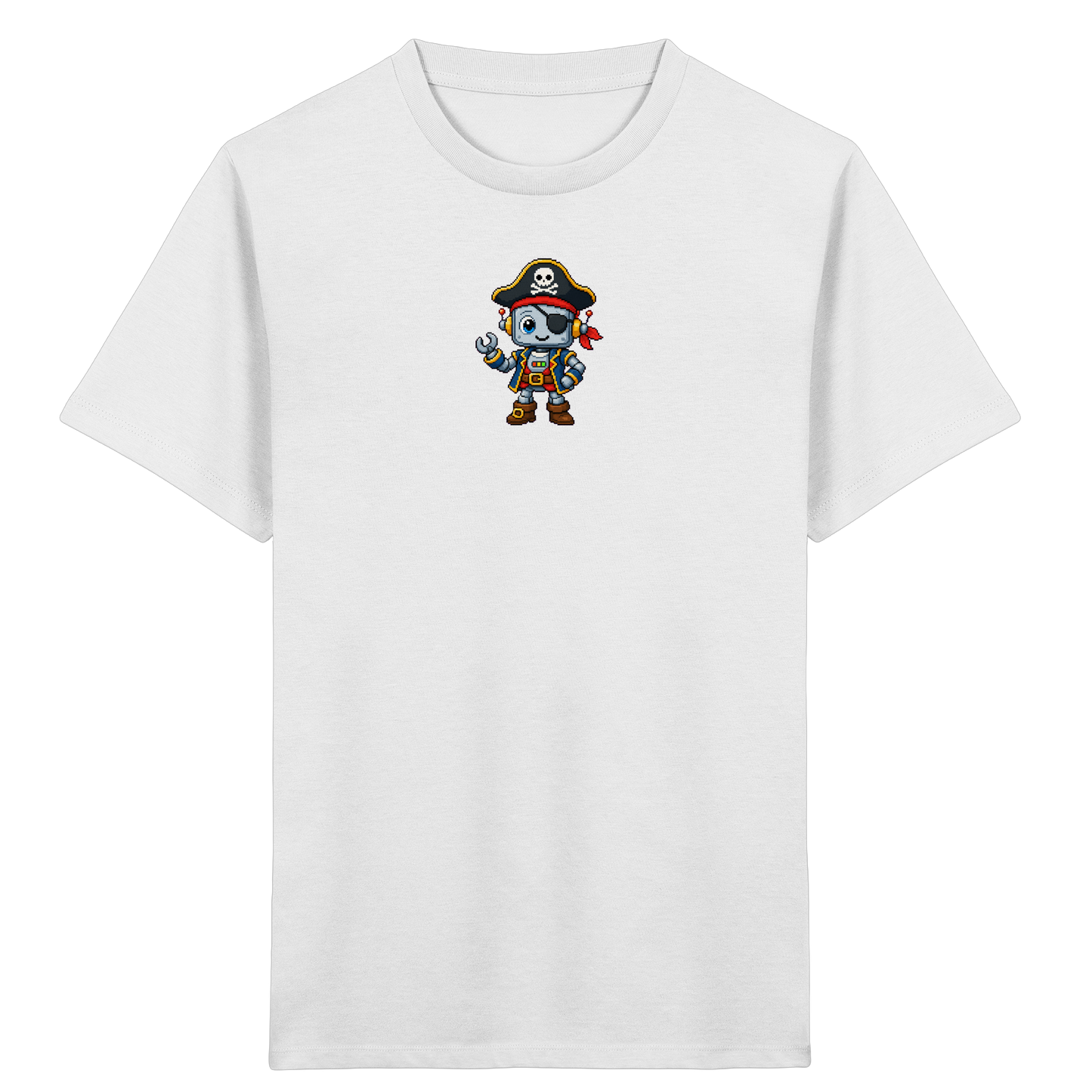 Roboter Pirat: Pixel-Art Kinder T-Shirt - Kinder T-Shirt