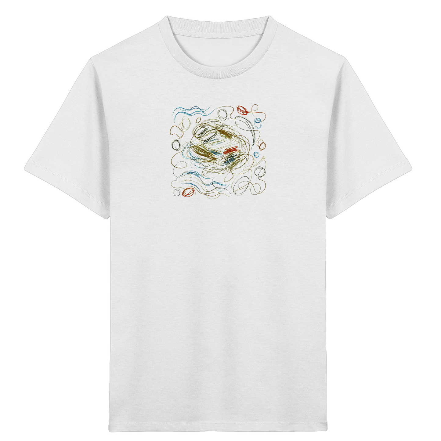Kreatives Wachsmal-T-Shirt mit abstraktem Knäuel - Kinder Bio T-Shirt