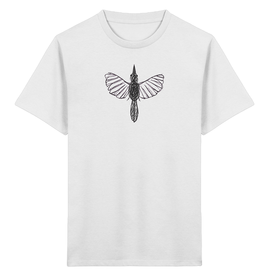 Specht von oben gezeichnet - Kinder Bio T-Shirt