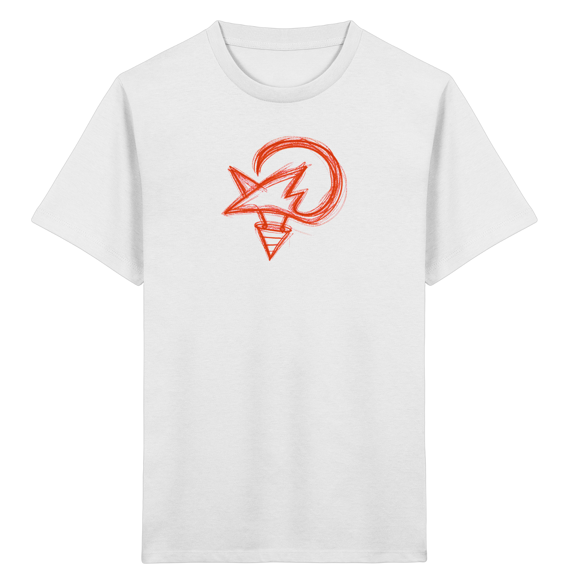 Kinder T-Shirt mit orangefarbener Fuchsform und Schultüte