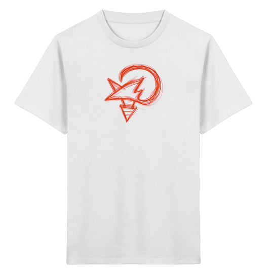 Orange Fuchsform mit Schultüte - Kinder Bio T-Shirt