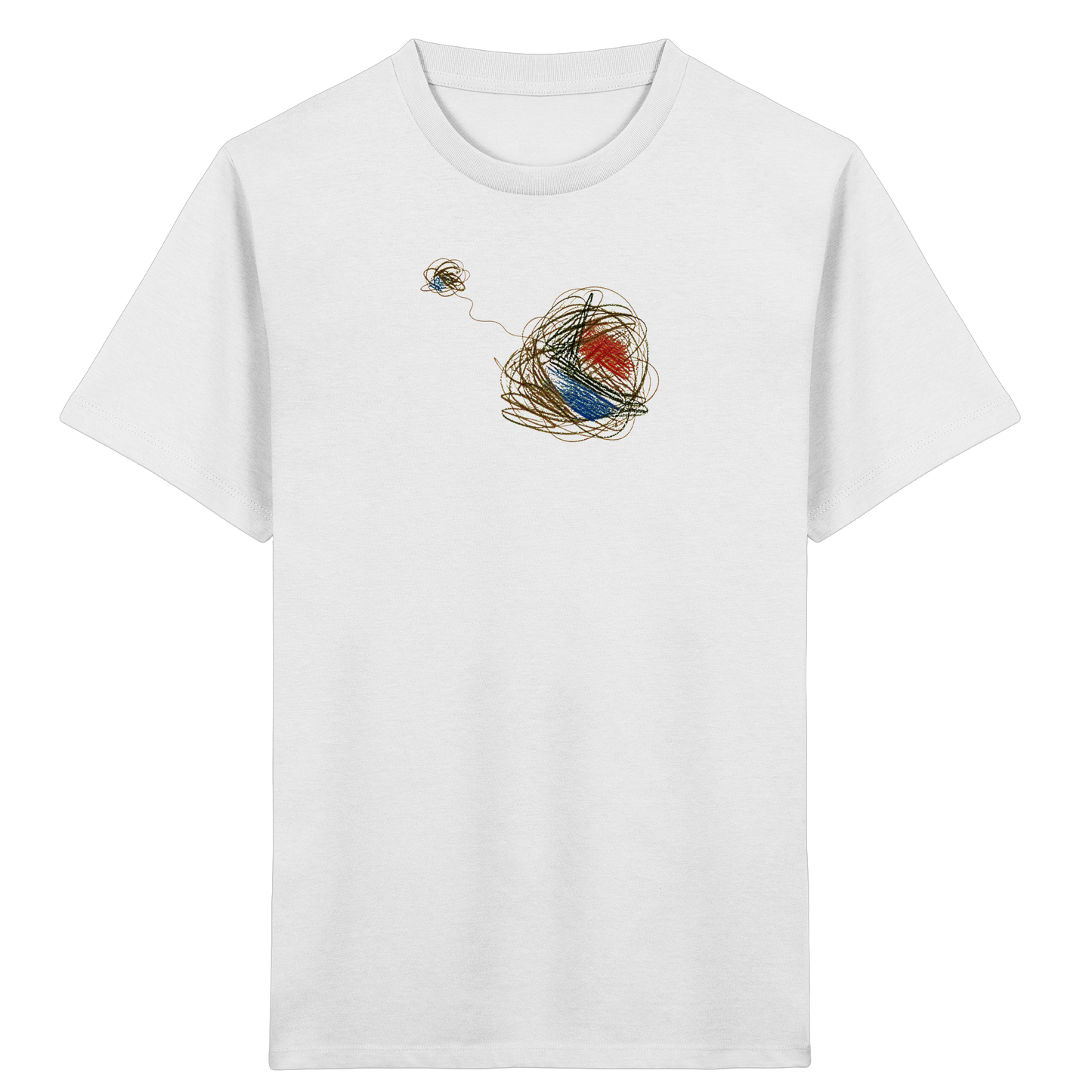 Abstraktes T-Shirt mit kunterbunten Knäueln - Kinder Bio T-Shirt