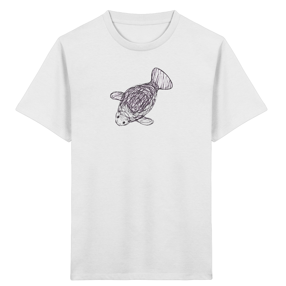 Seekuh von oben gezeichnet - Kinder Bio T-Shirt