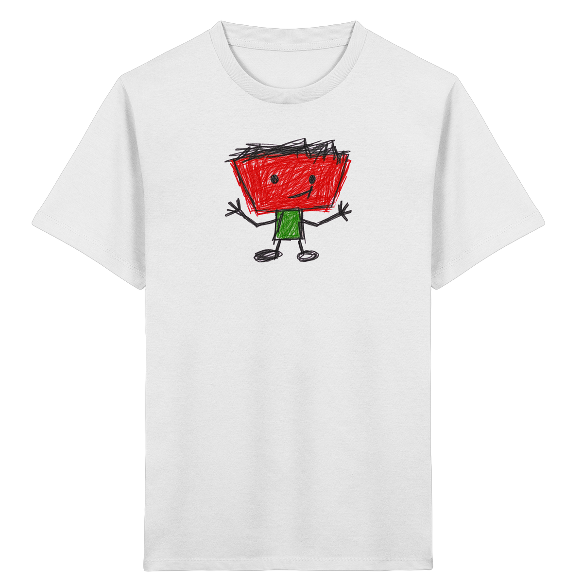 Kritzelkopf mit Zackenhaar - Kinder Bio T-Shirt