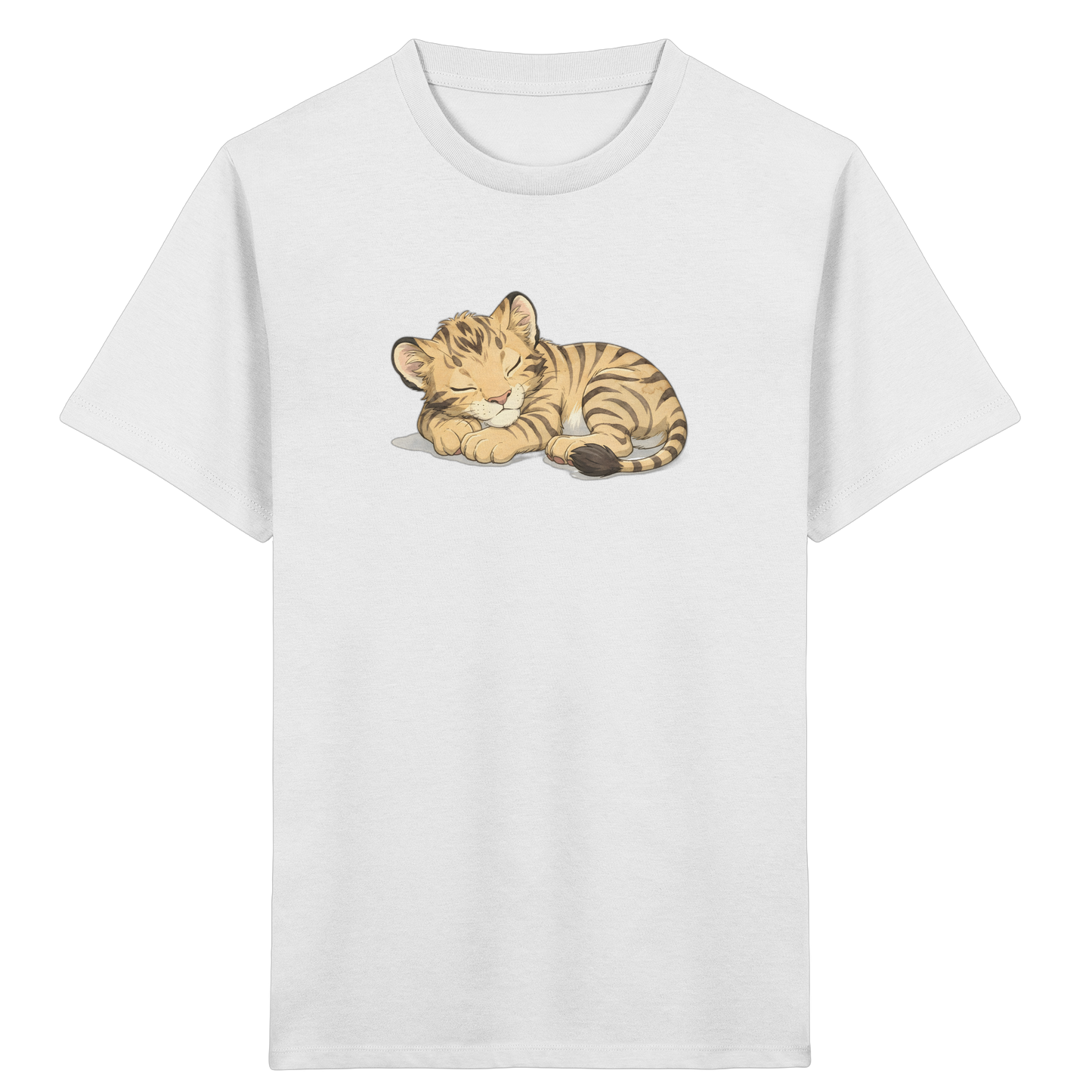 Schlafendes Tigerjunges: Kuscheliges Aquarell T-Shirt