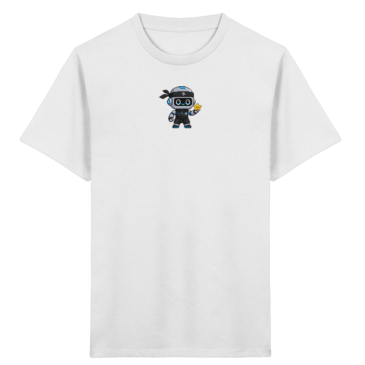 Roboter Ninja mit goldenem Stern - Kinder T-Shirt