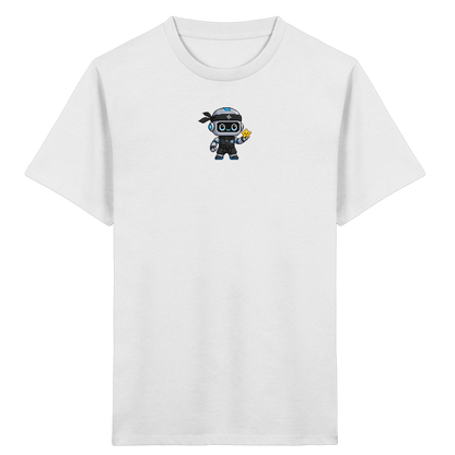 Roboter Ninja mit goldenem Stern - Kinder T-Shirt