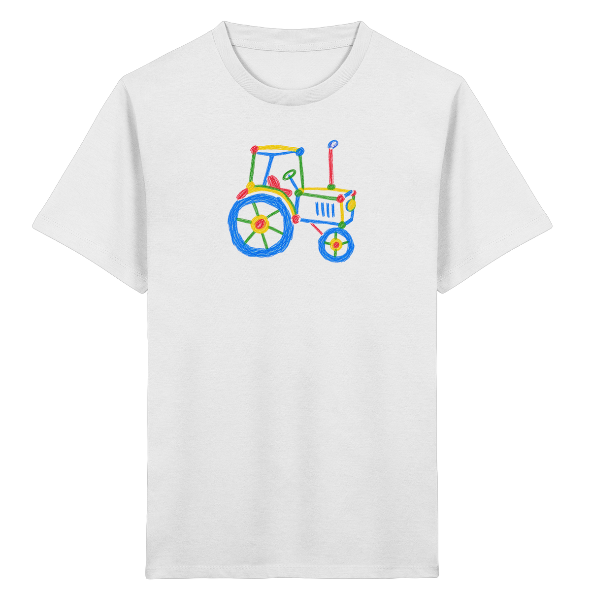 Bunter Kinder Traktor - Kinder Bio T-Shirt
