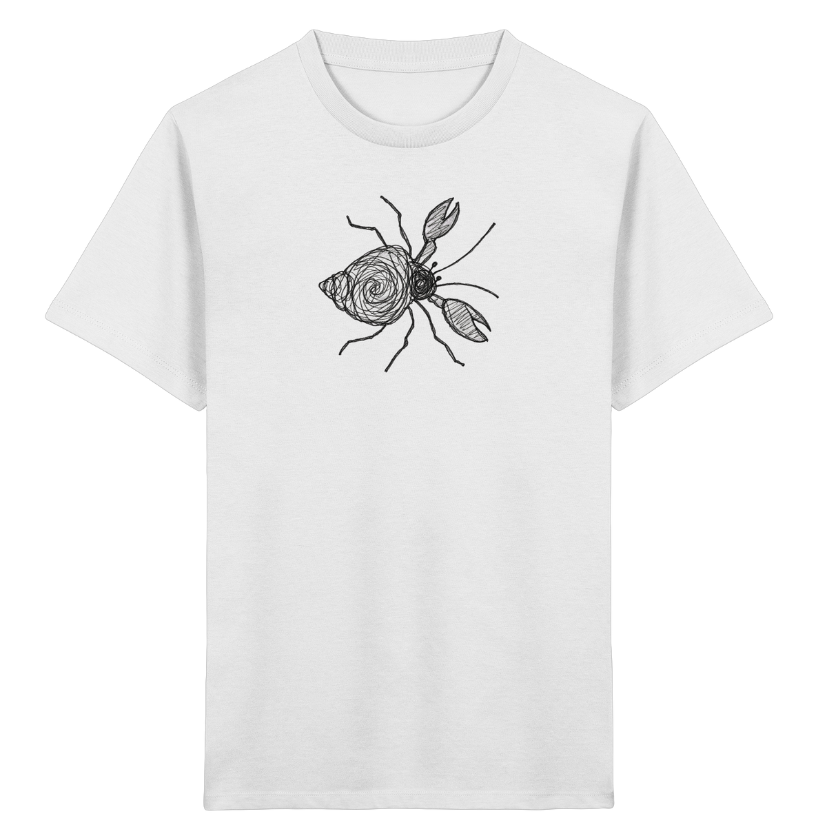 Einsiedlerkrebs von oben gezeichnet - Kinder Bio T-Shirt